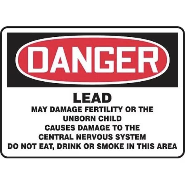 Accuform OSHA DANGER SAFETY SIGN LEAD MAY MCAW147VA MCAW147VA - main